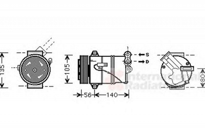 VAN WEZEL 3700k429 -  Компрессор, кондиционер